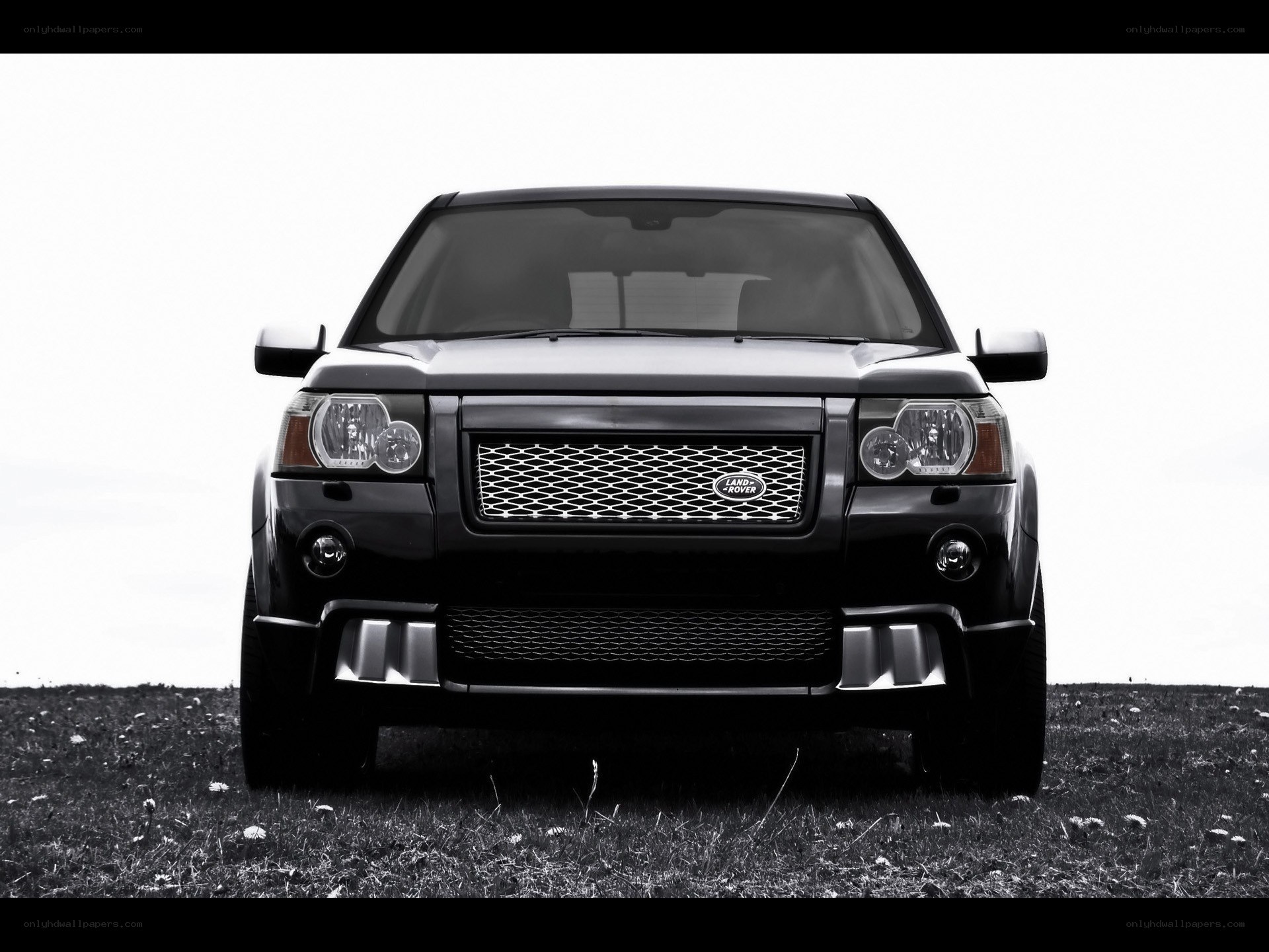 black land rover suv