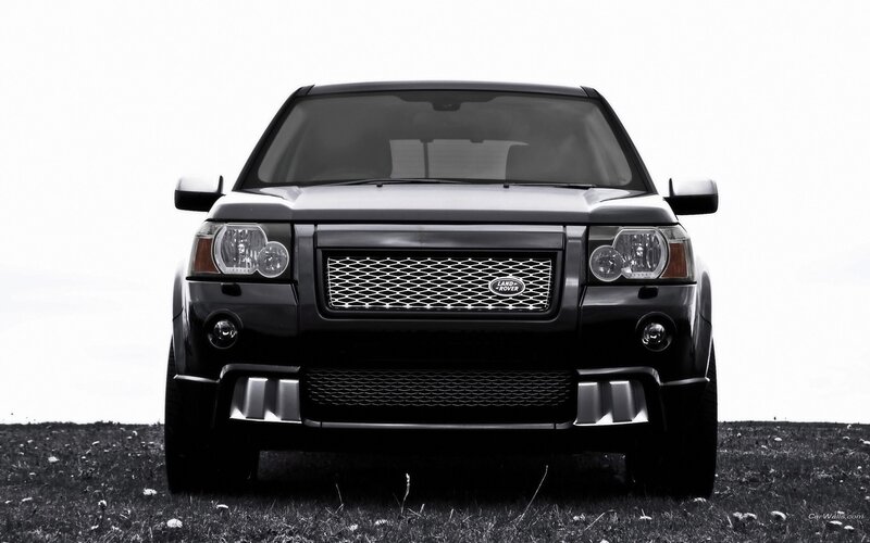 black land rover suv
