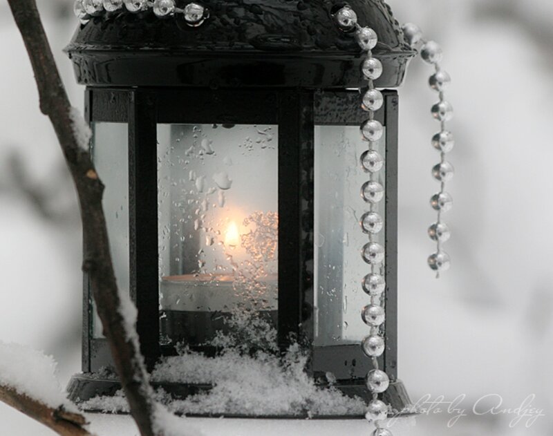 Black Lantern in Snow — Serene