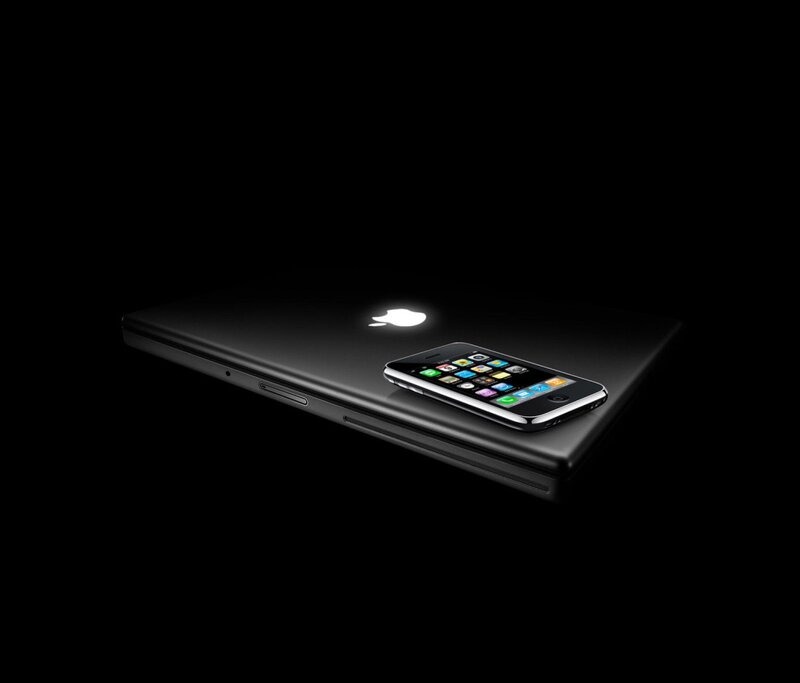 Black Laptop and Phone