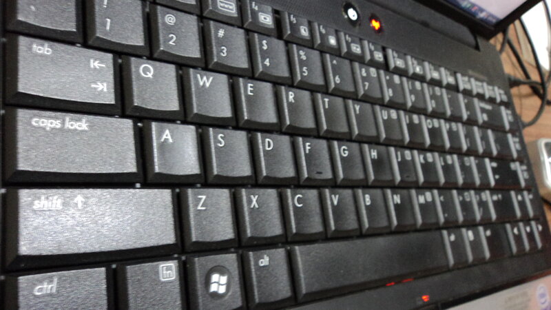 black laptop keyboard