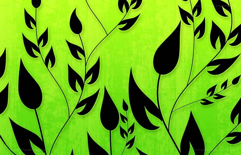 black leaf pattern on green