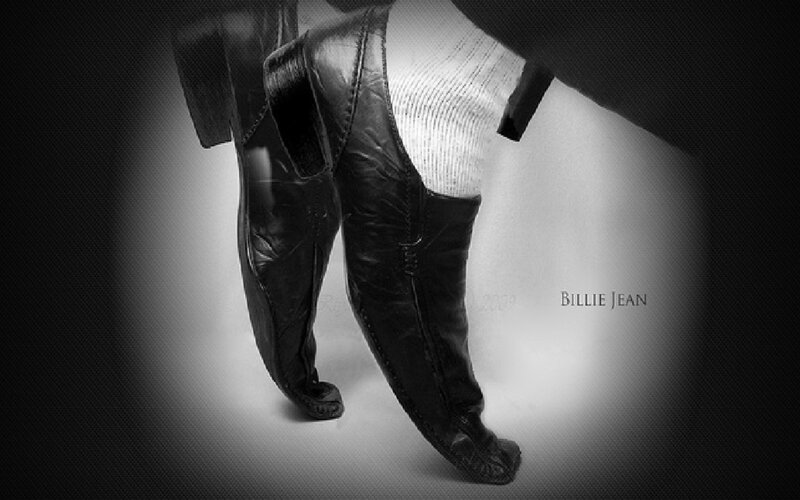 black leather boots