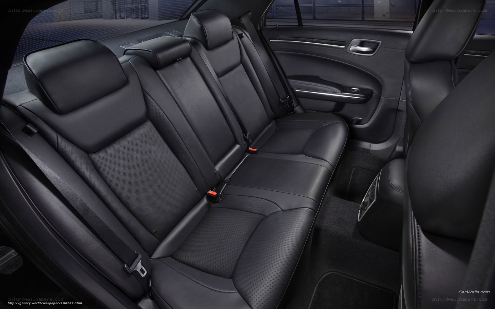 black leather car interior