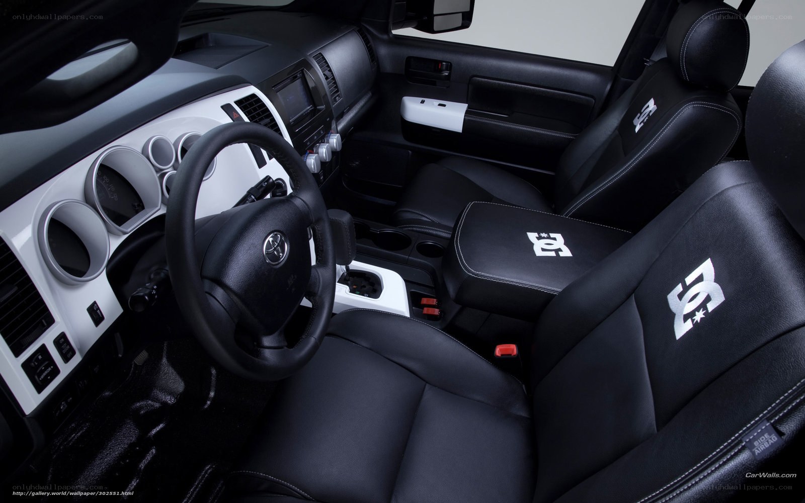 black leather car interior