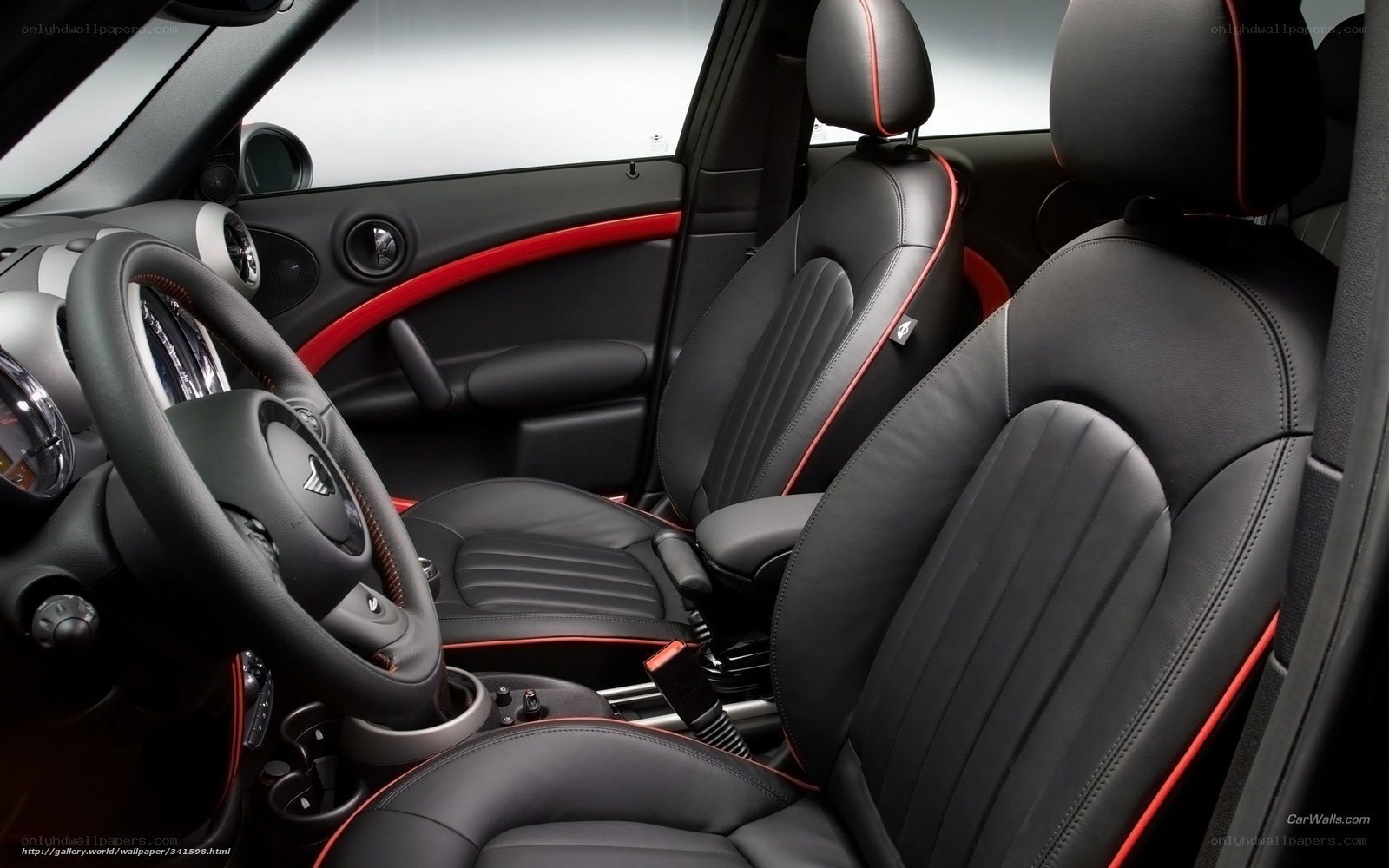 black leather car interior