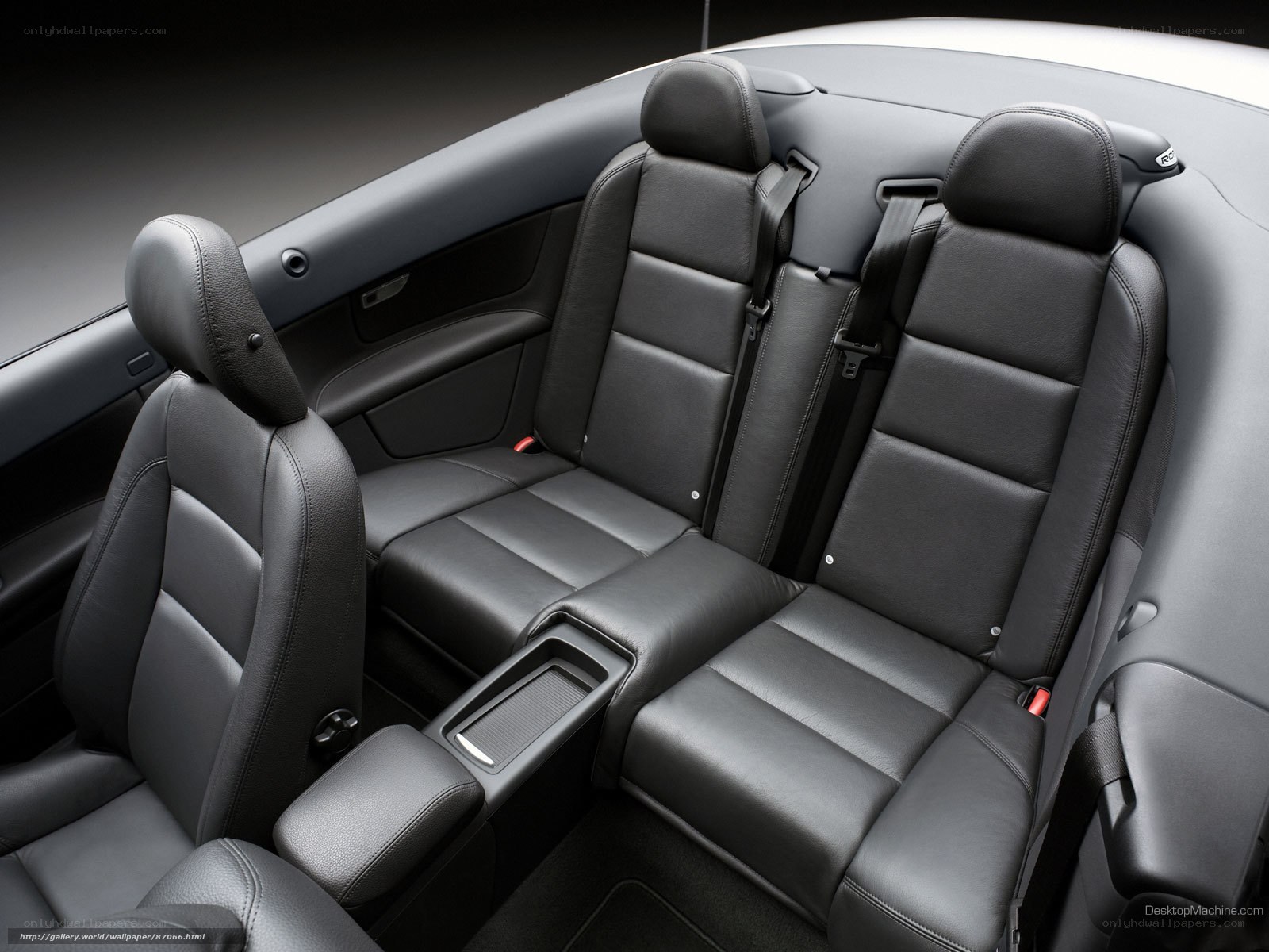 black leather car interior