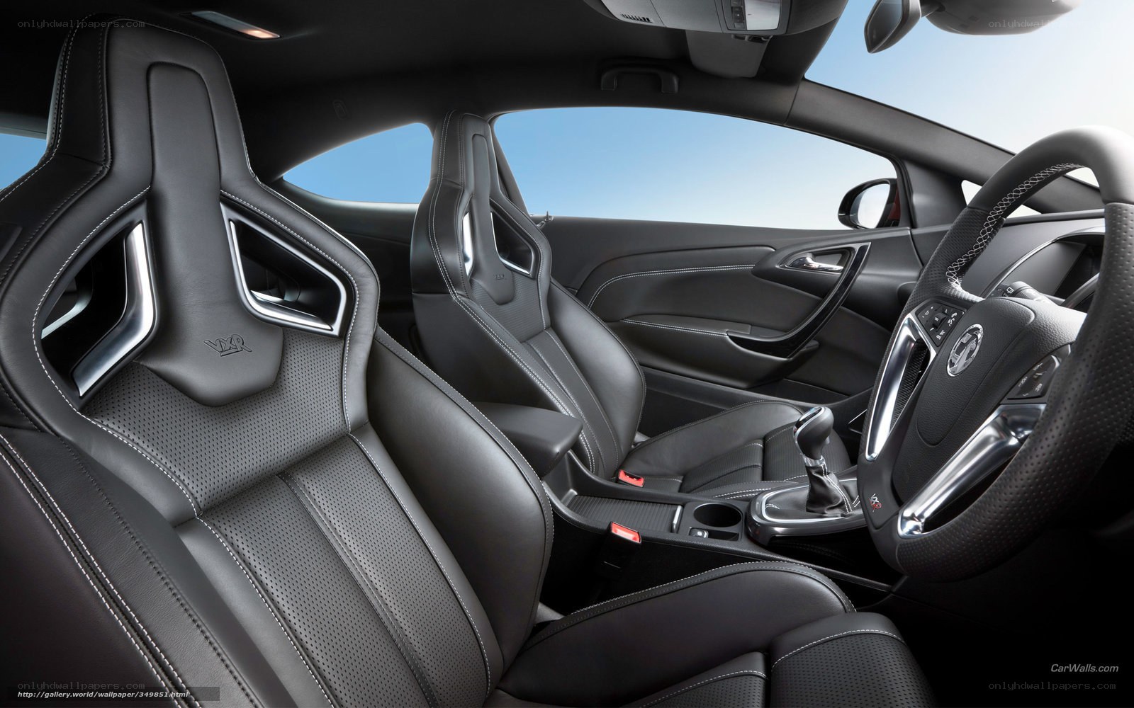 black leather car interior