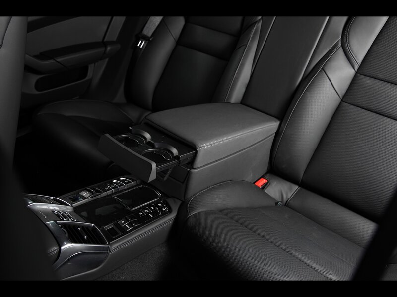 black leather car interior