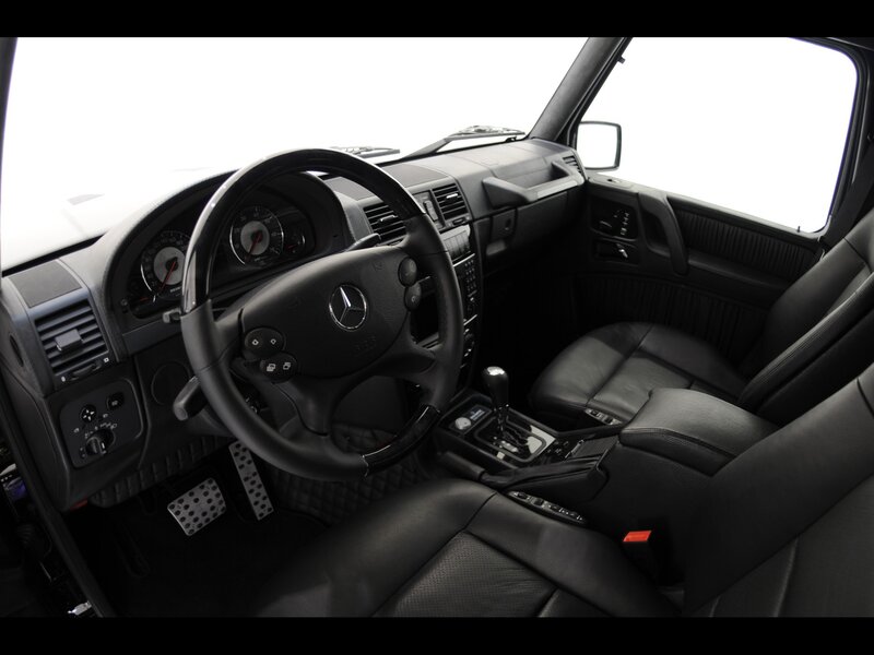black leather car interior