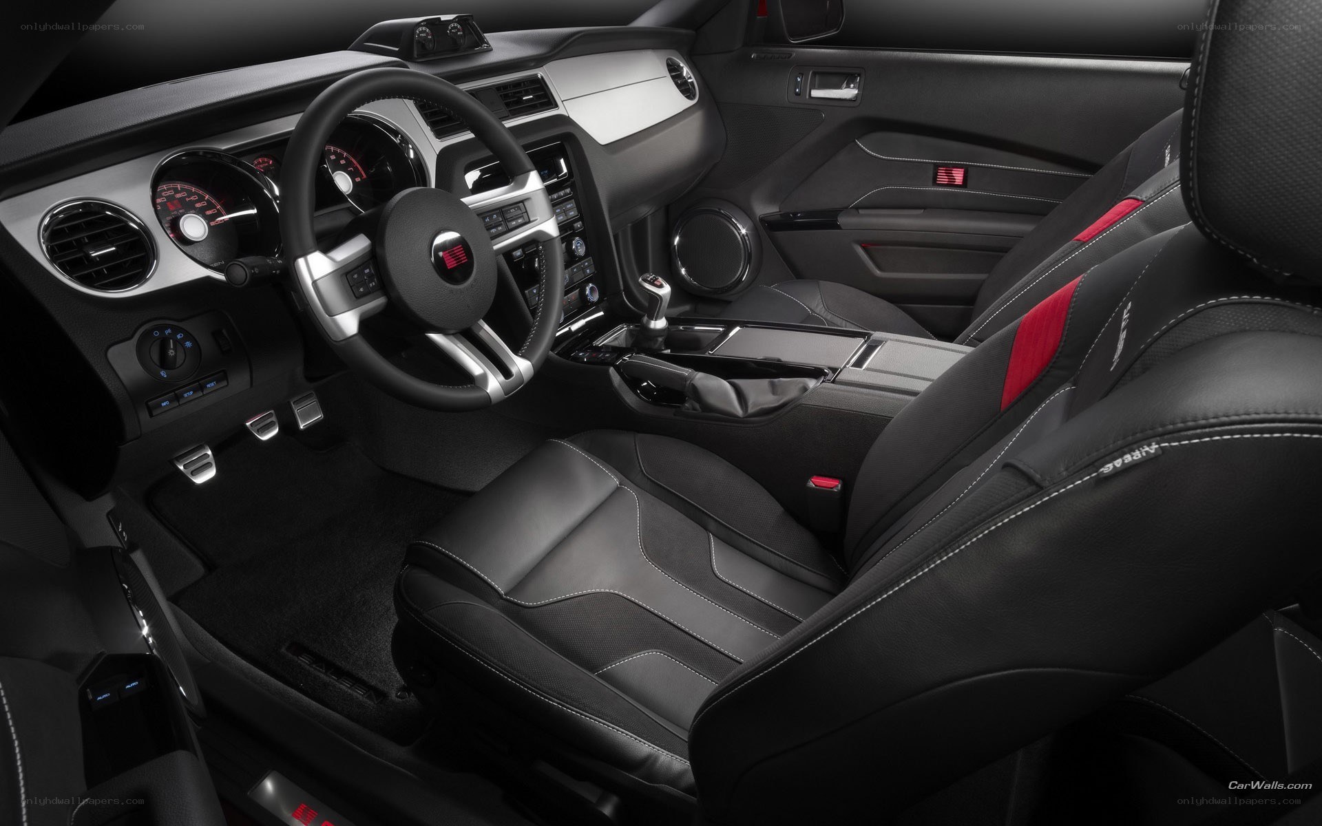 black leather car interior