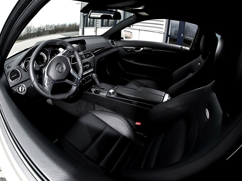 black leather car interior