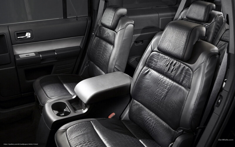 black leather car seats interior