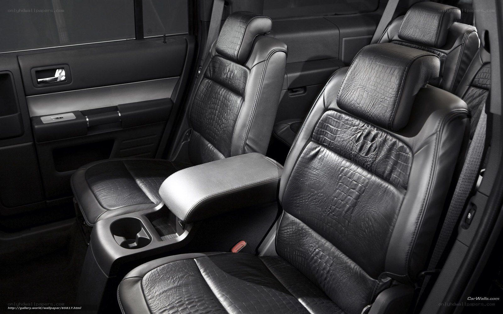 black leather car seats interior