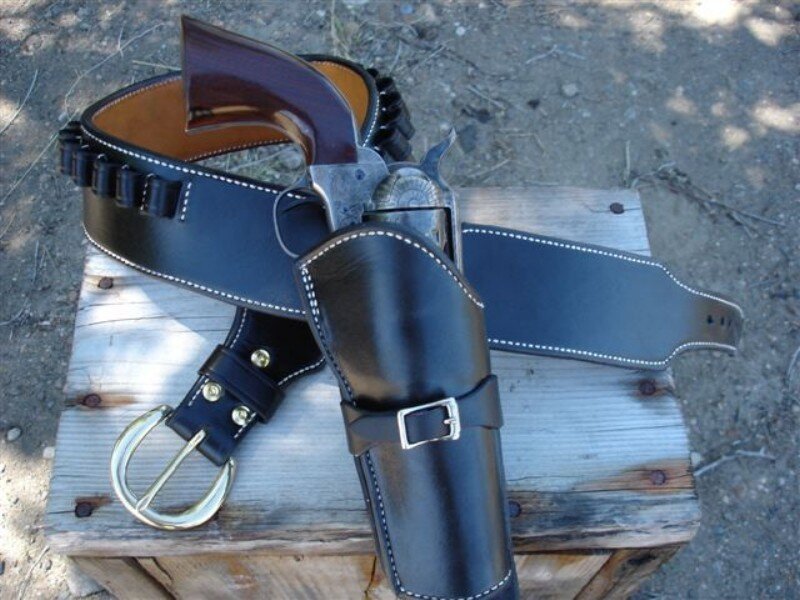 Black Leather Holster Set