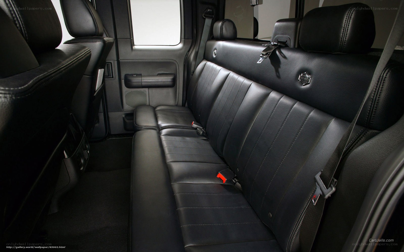 black leather interior of a truck