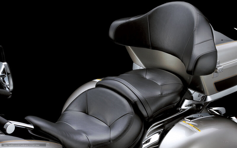 Black Leather Motorcycle Seats — Dramatic