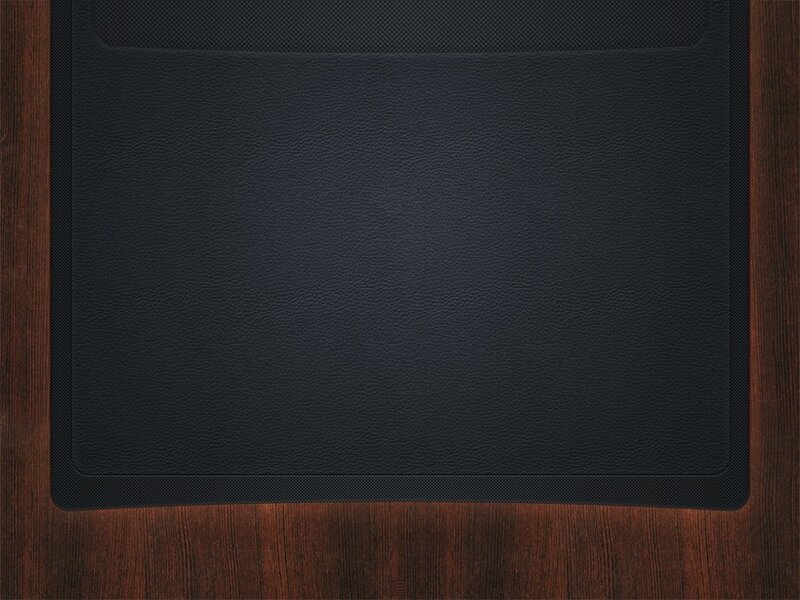 black leather surface on wood