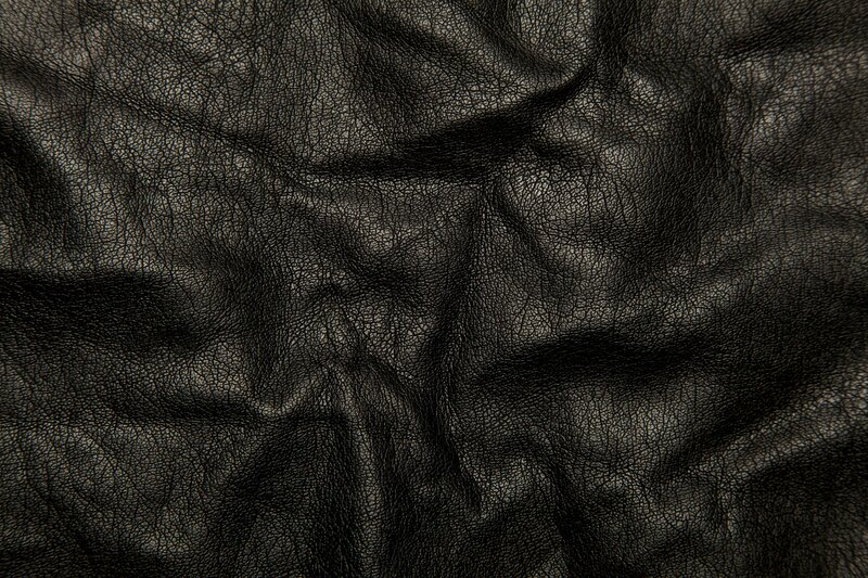 Black Leather Texture — Neutral, Photograph, Wrinkles