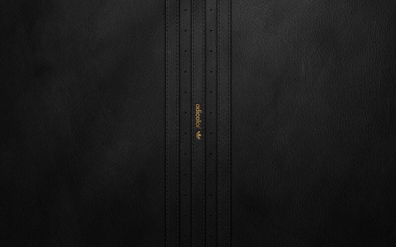 black leather texture with logo