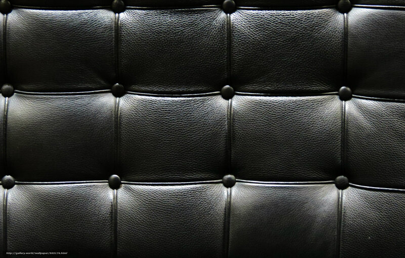 Black Leather Tufted Surface — Neutral
