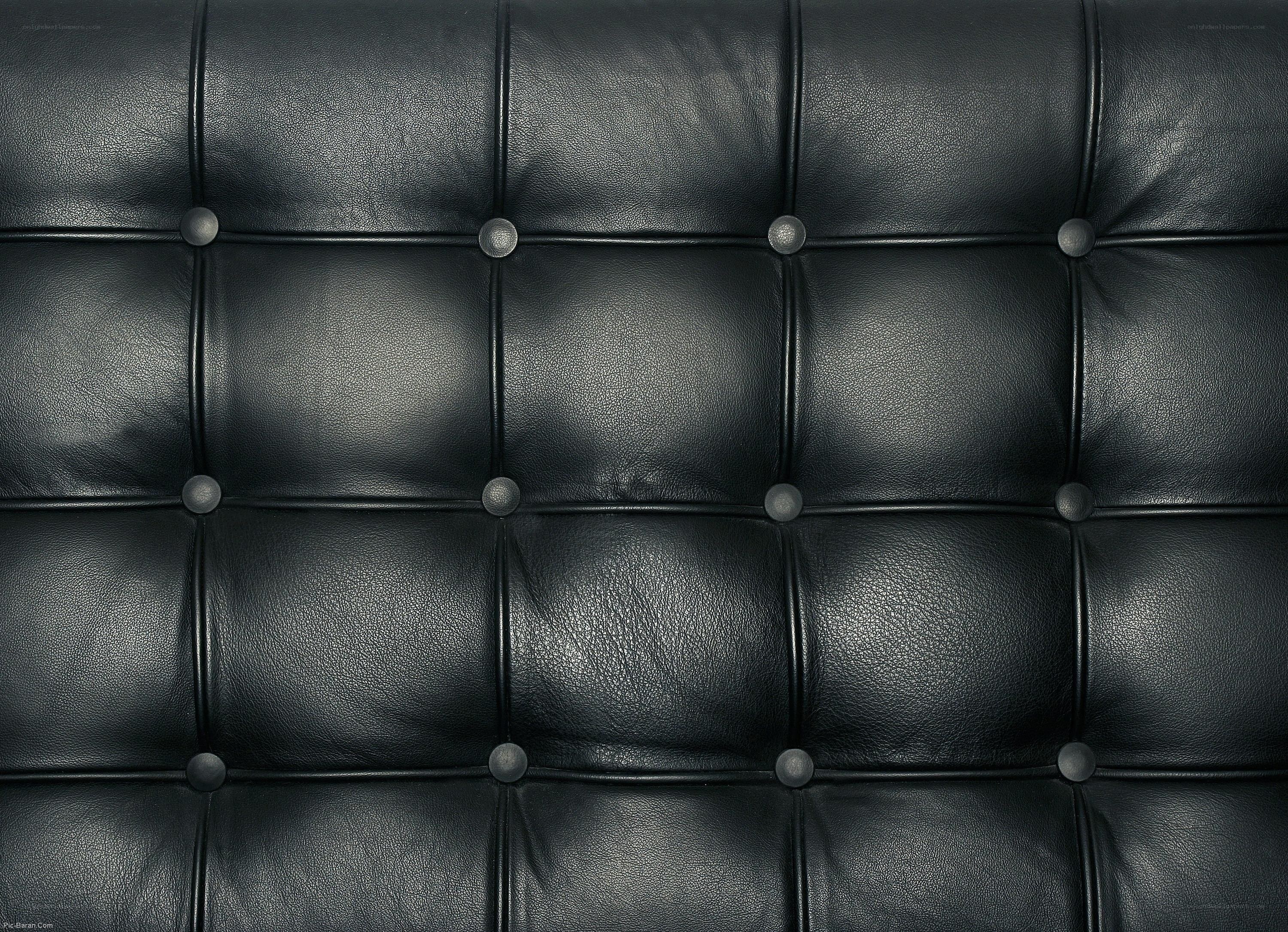 black leather tufted upholstery