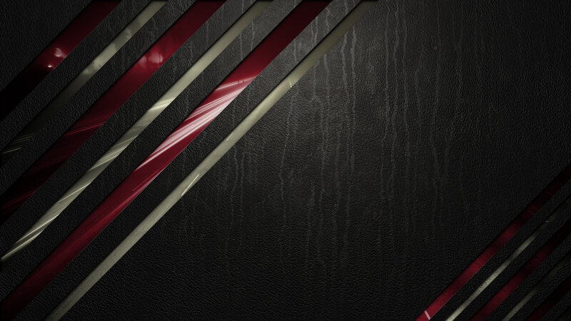 black leather with red stripes