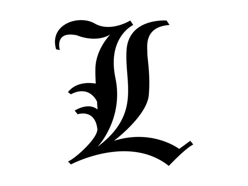 Black letter L design