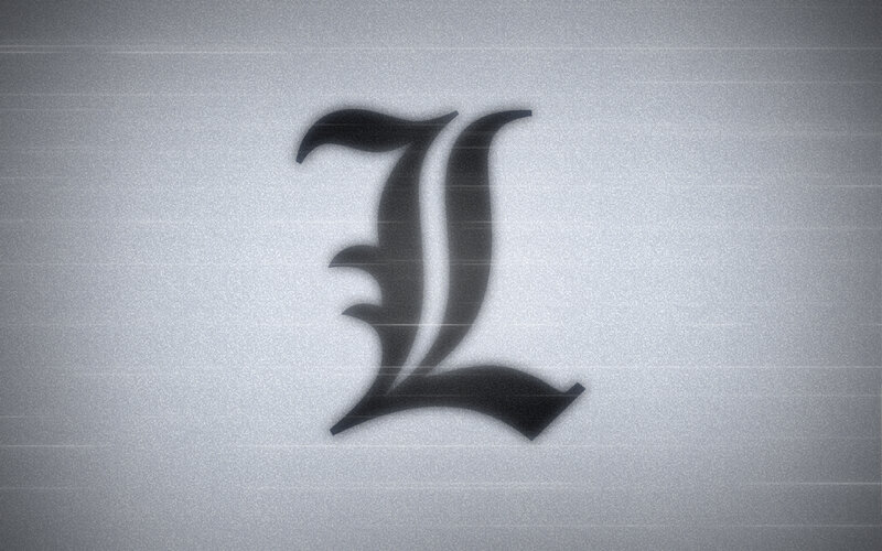 Black Letter L — Gray