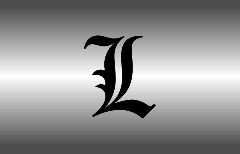 Black Letter L — Minimalist, Vector Art