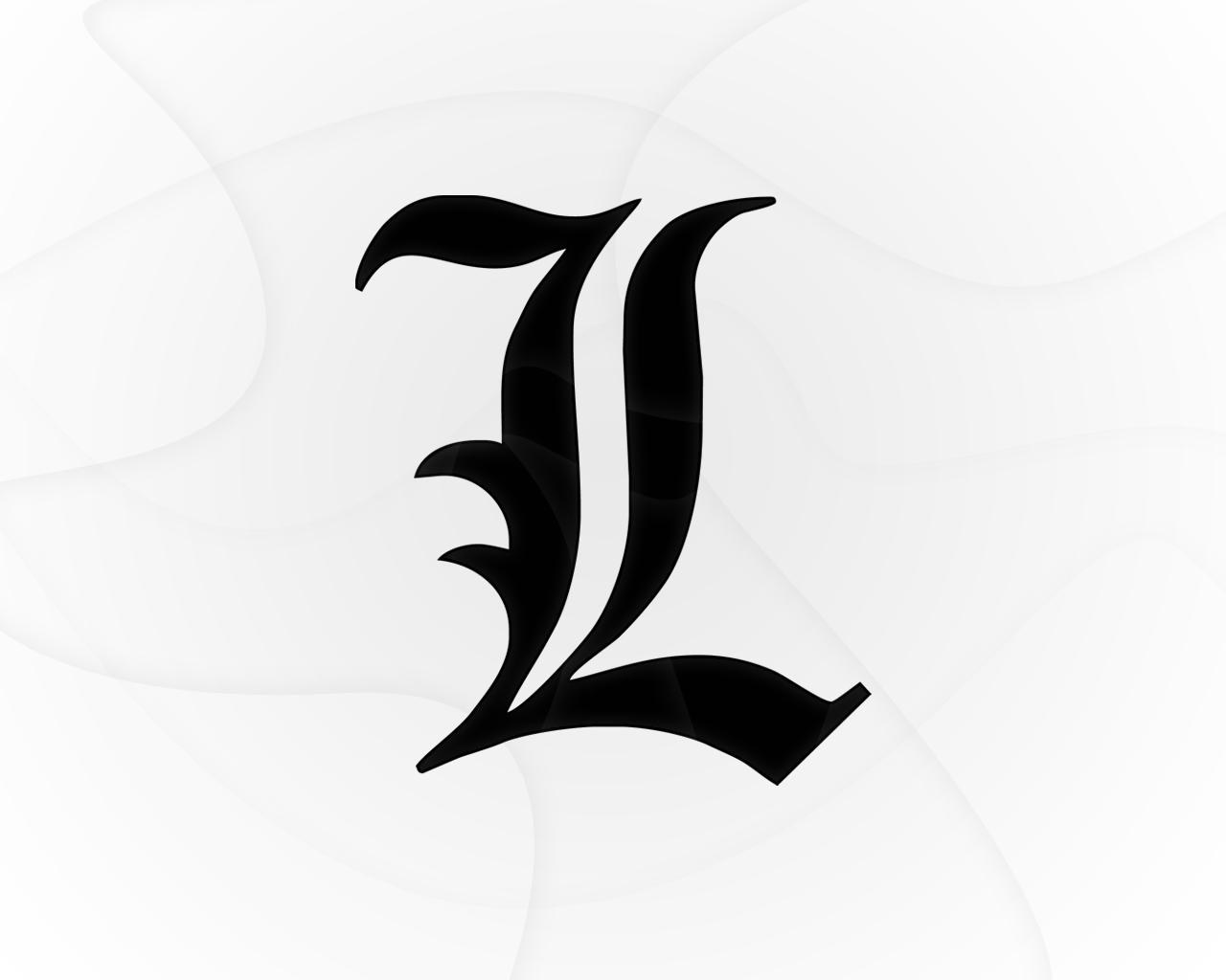 Black letter L on white background
