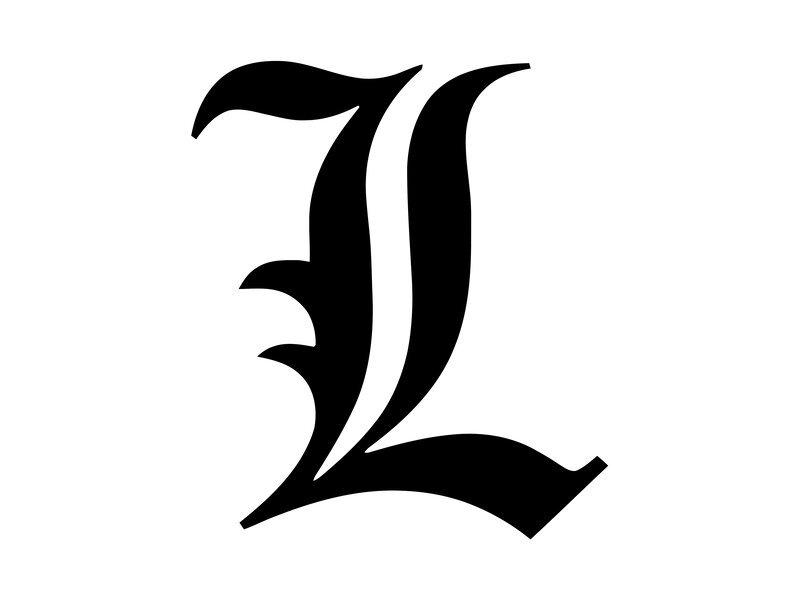 black letter L