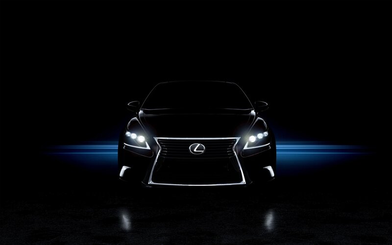 Black Lexus Car — Dramatic, Night, Photograph, Headlights