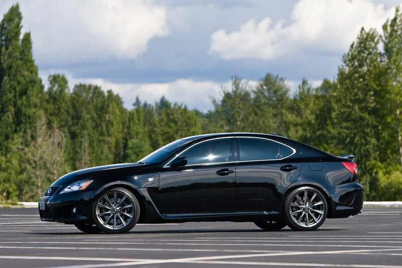 Black Lexus IS-F sedan