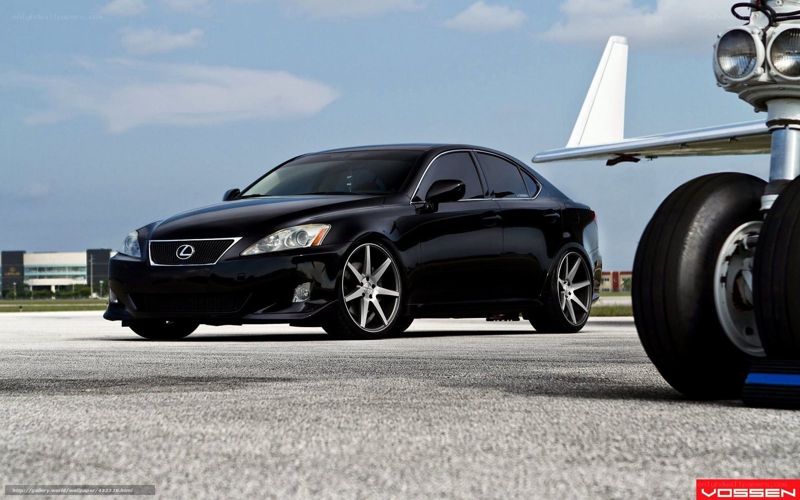 Black Lexus IS350 on tarmac