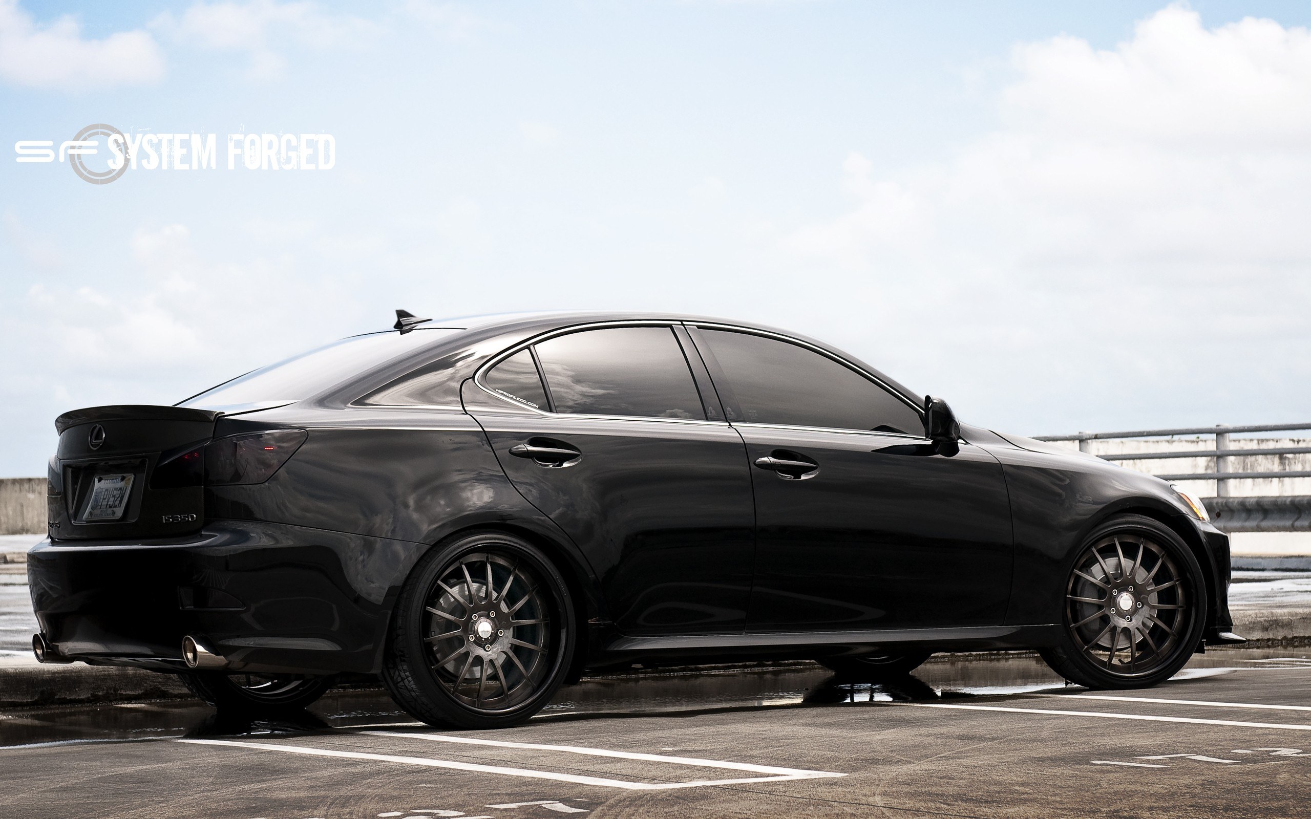 black lexus is350 with custom wheels
