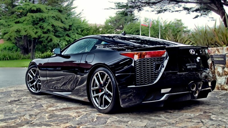 black lexus lfa sports car