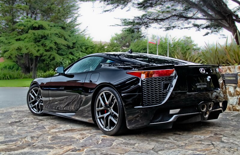 Black Lexus LFA sports car