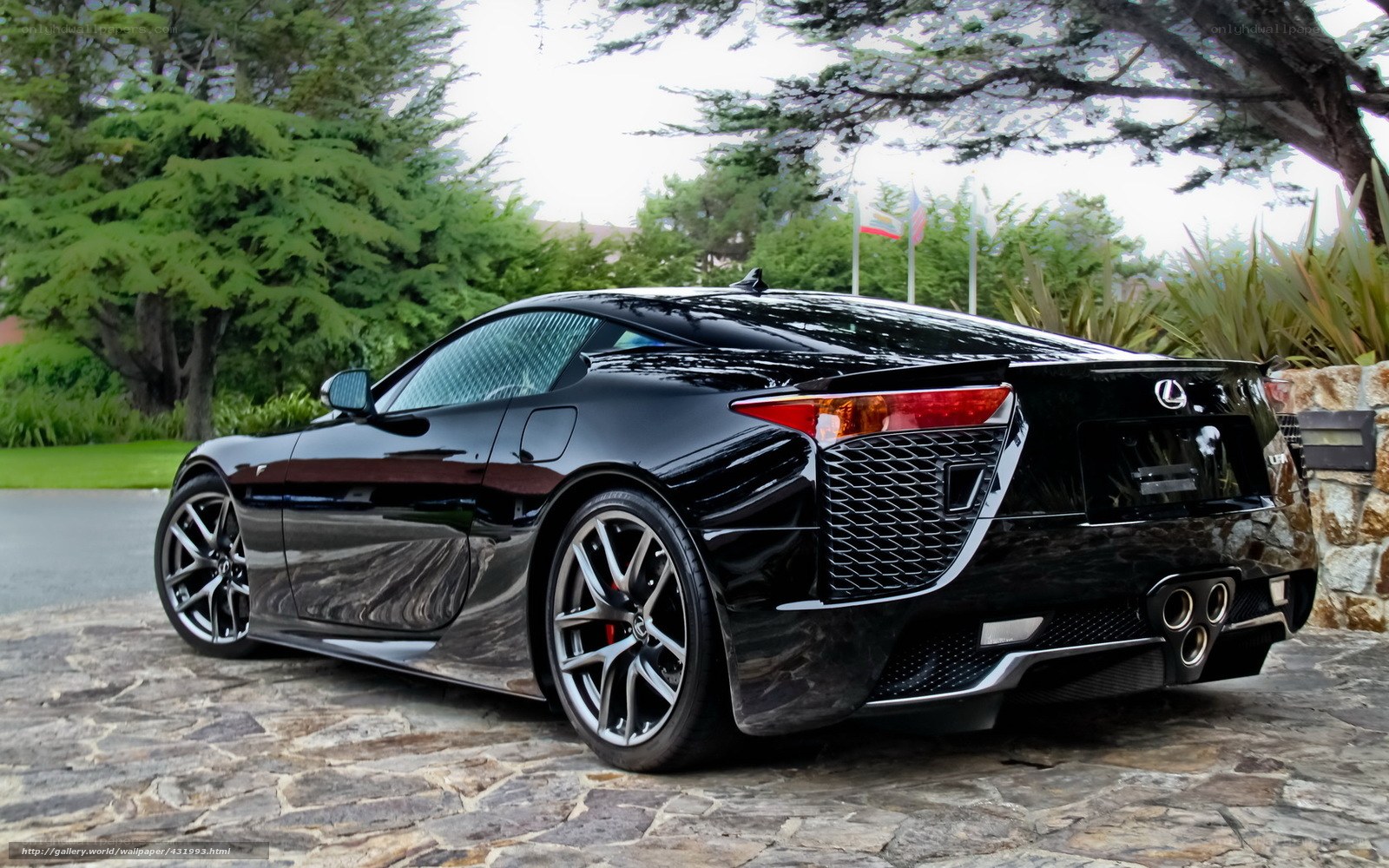 Black Lexus LFA sports car