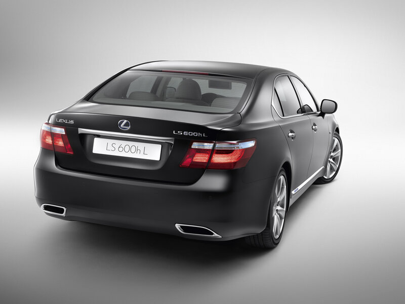 Black Lexus LS 600h L sedan