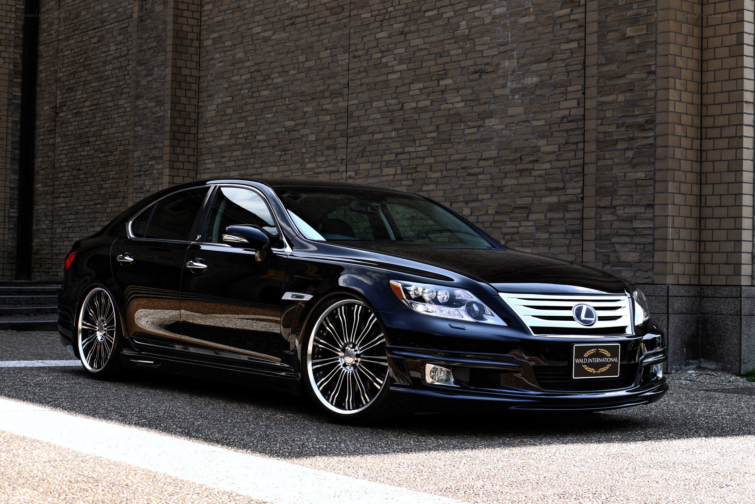 Black Lexus LS sedan