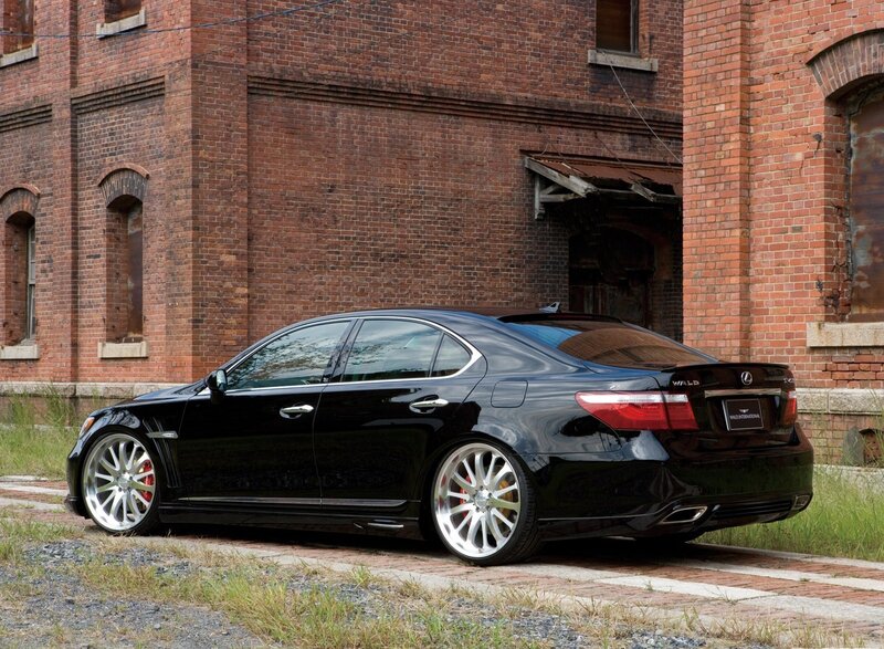 Black Lexus LS sedan