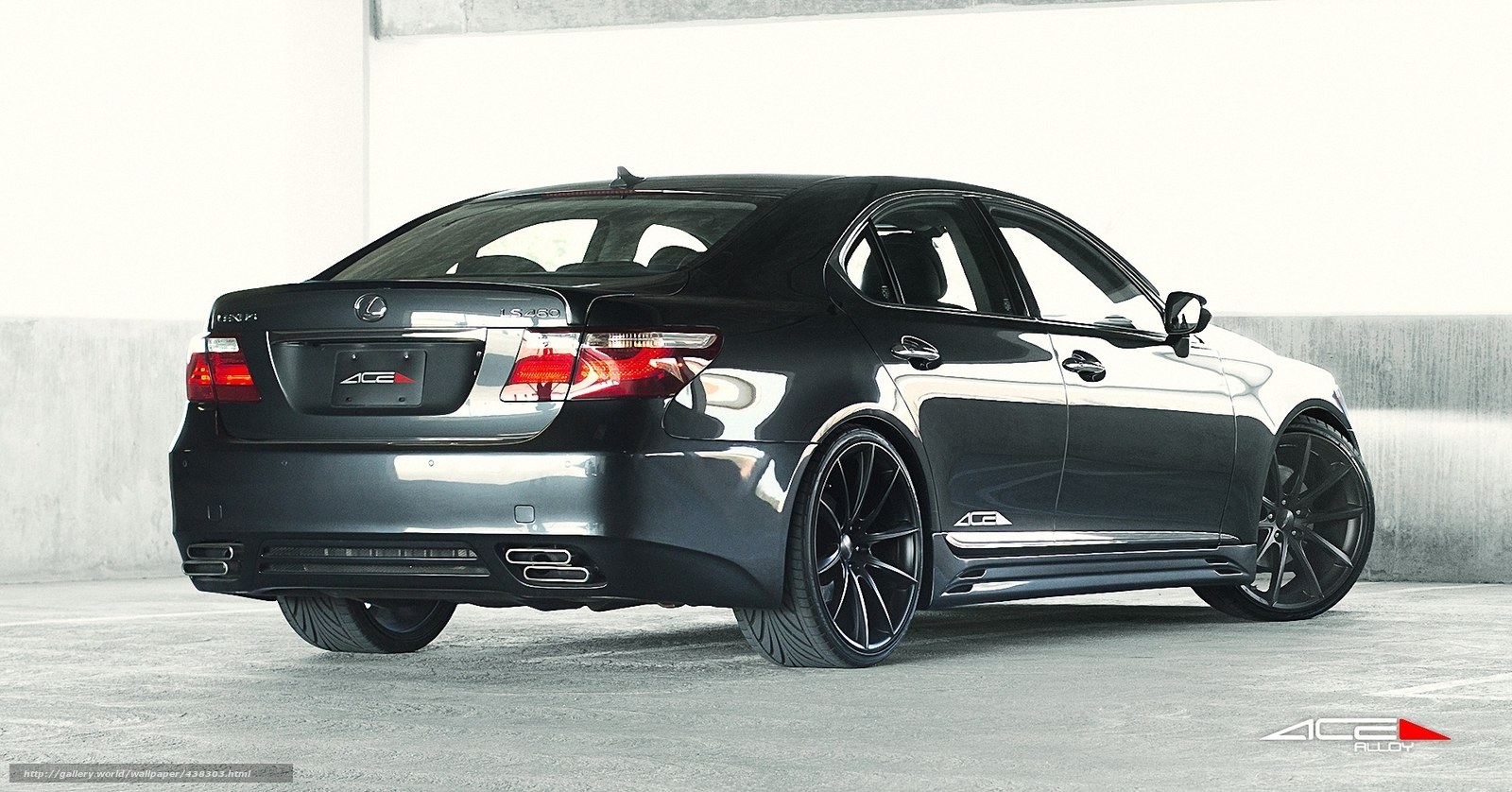 black lexus ls460 sedan