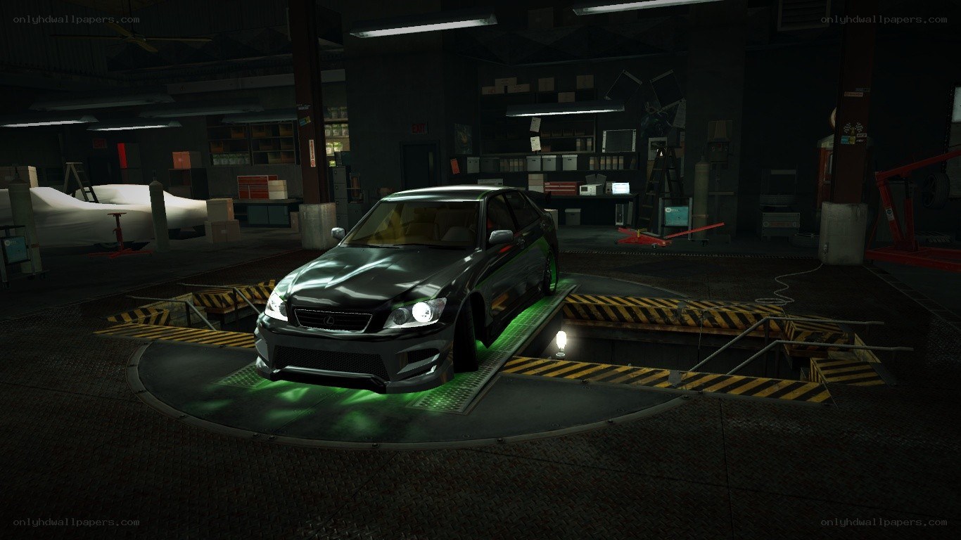 black lexus on dynamometer