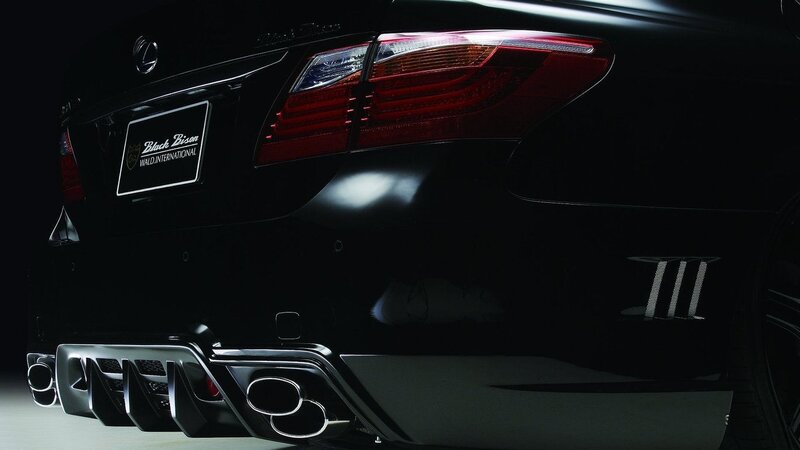 Black Lexus rear view