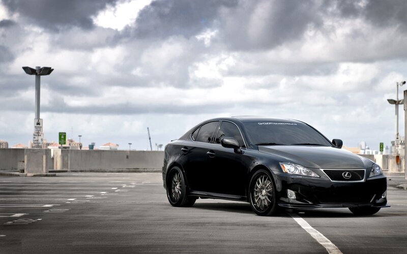 Black Lexus Sedan — Dramatic, Afternoon