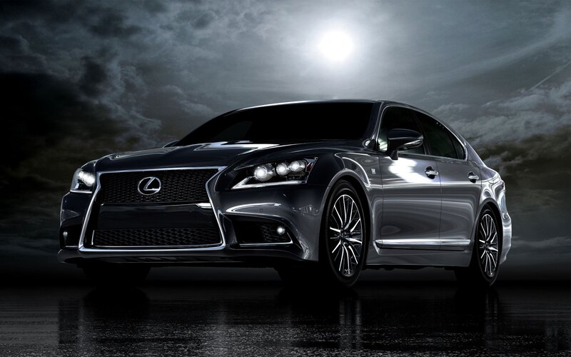 Black Lexus Sedan — Dramatic, Night, Photograph, Car, Clouds