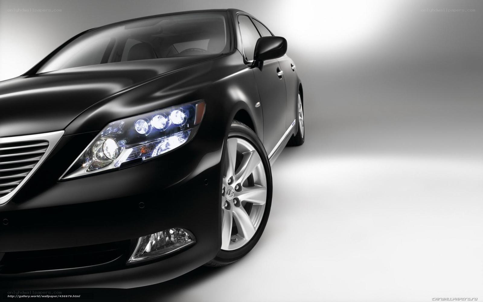 black lexus sedan front view