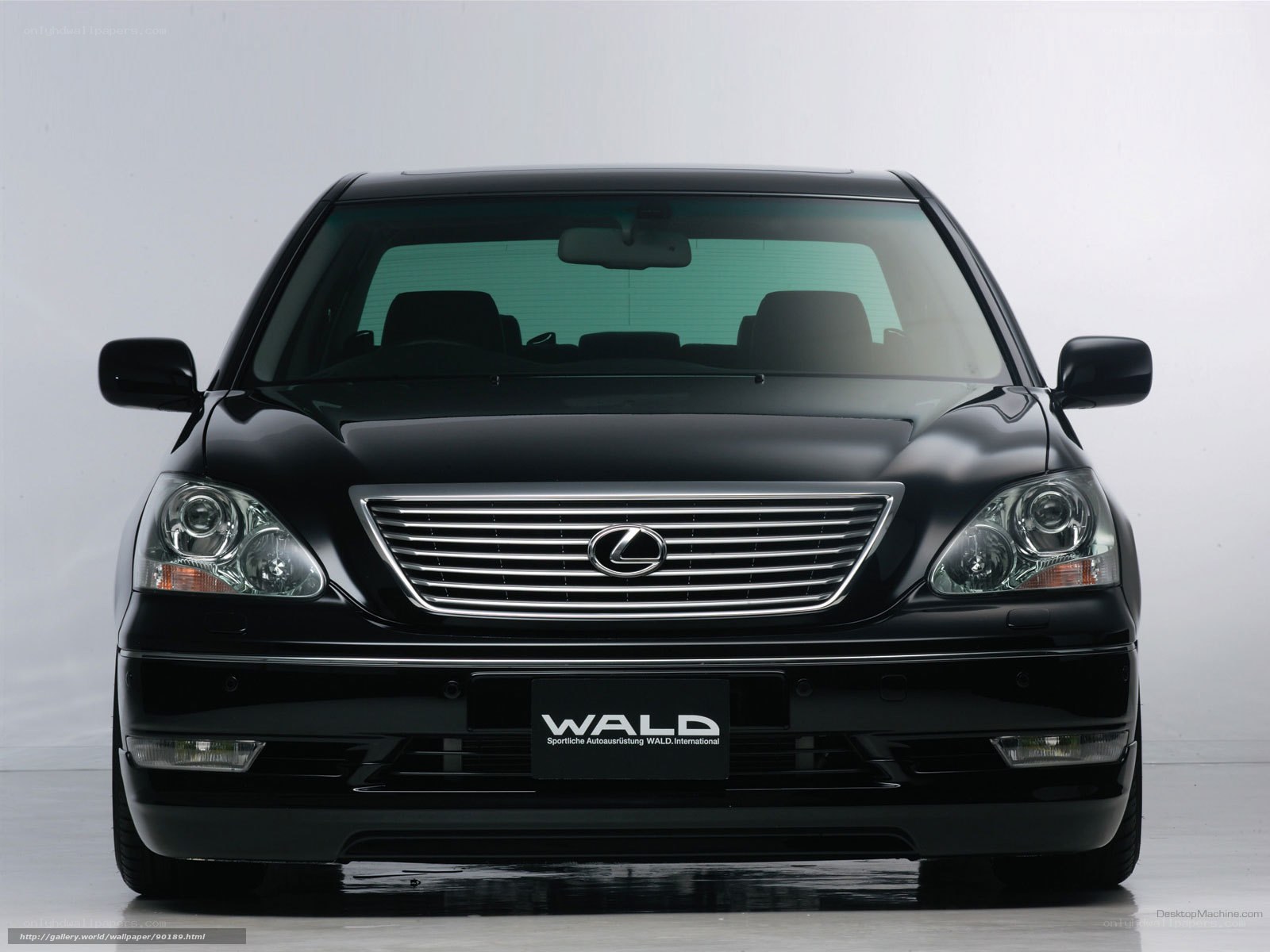 black lexus sedan front view