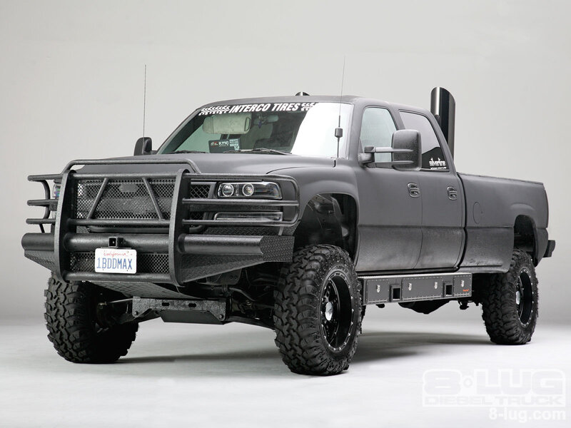 black lifted pickup truck